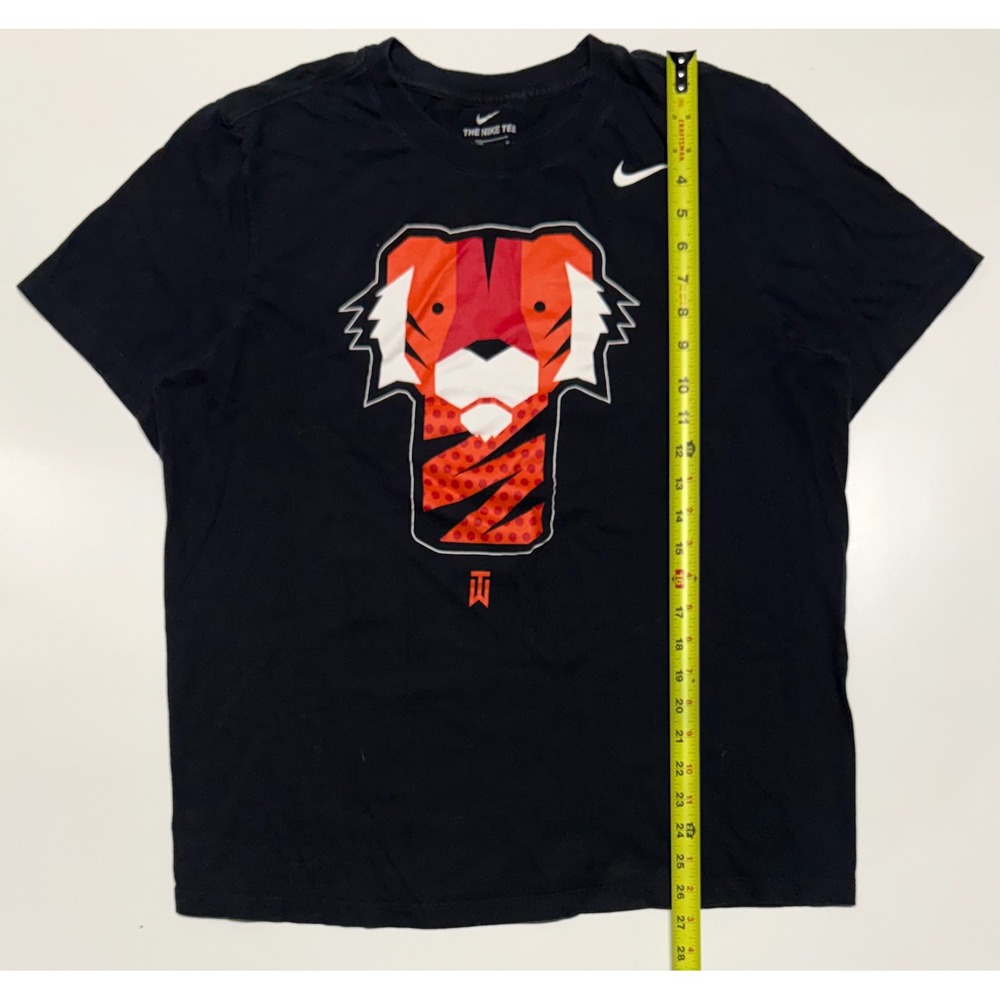 Nike‎ Tiger Woods Frank the Tiger Graphic T-Shirt Mens Large Black Short Sleeve